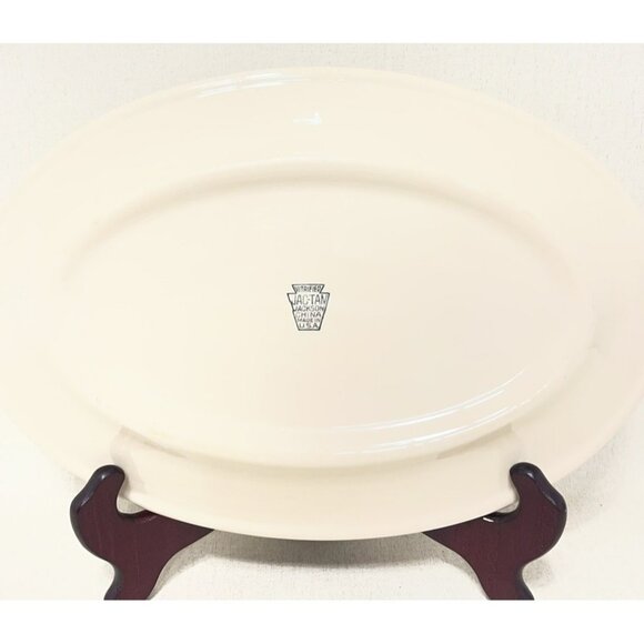 Jackson China Restaurant Ware Oval Platter Jac Tan Brown Stripe 9 x 12 Inch - Picture 3 of 6